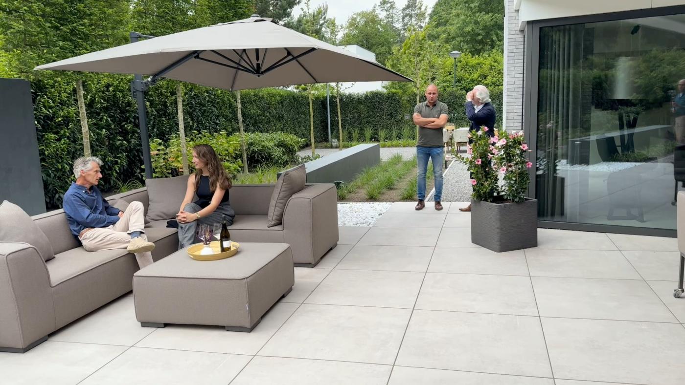 luxe tuin bij villa