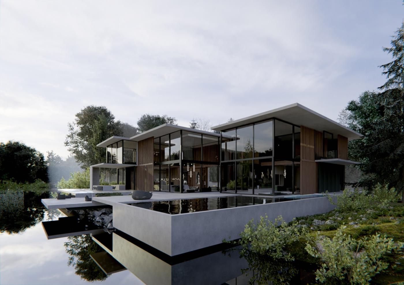 huis aan het water