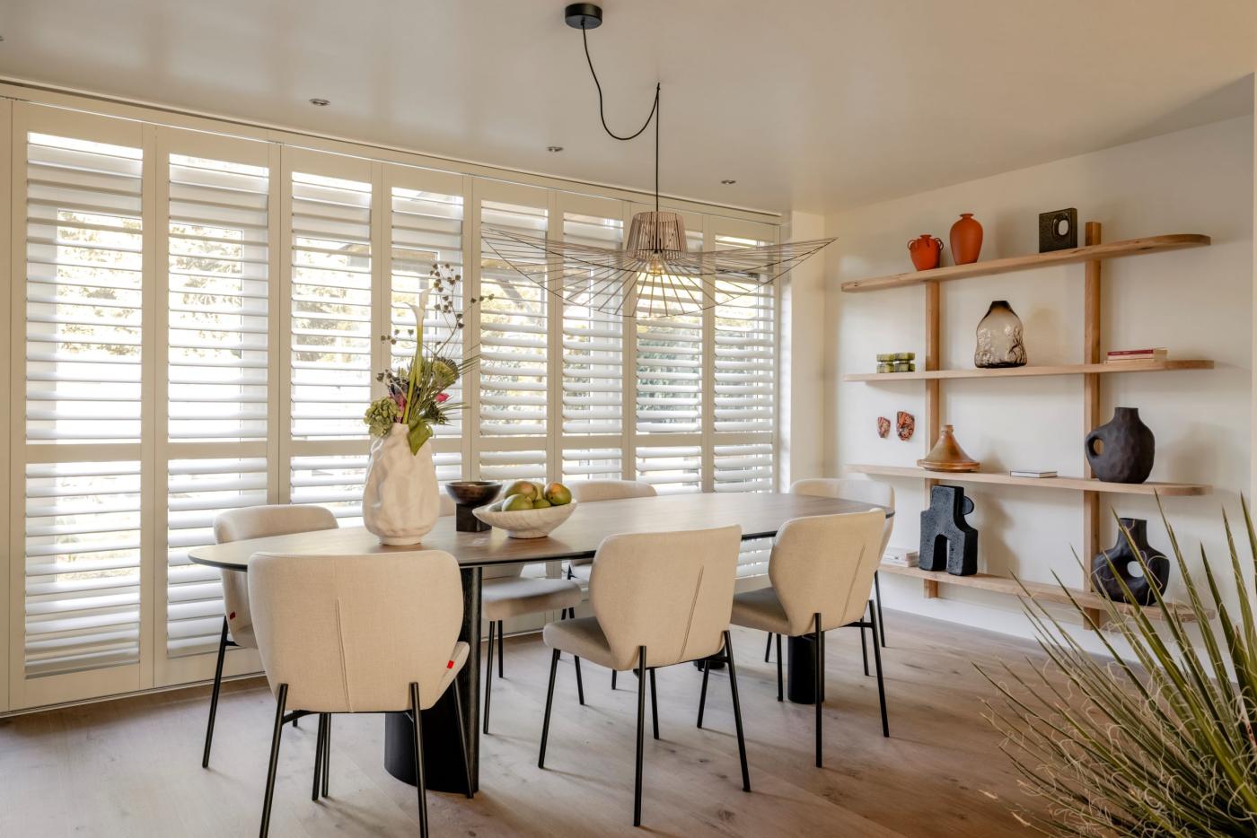 luxe shutters eetkamer