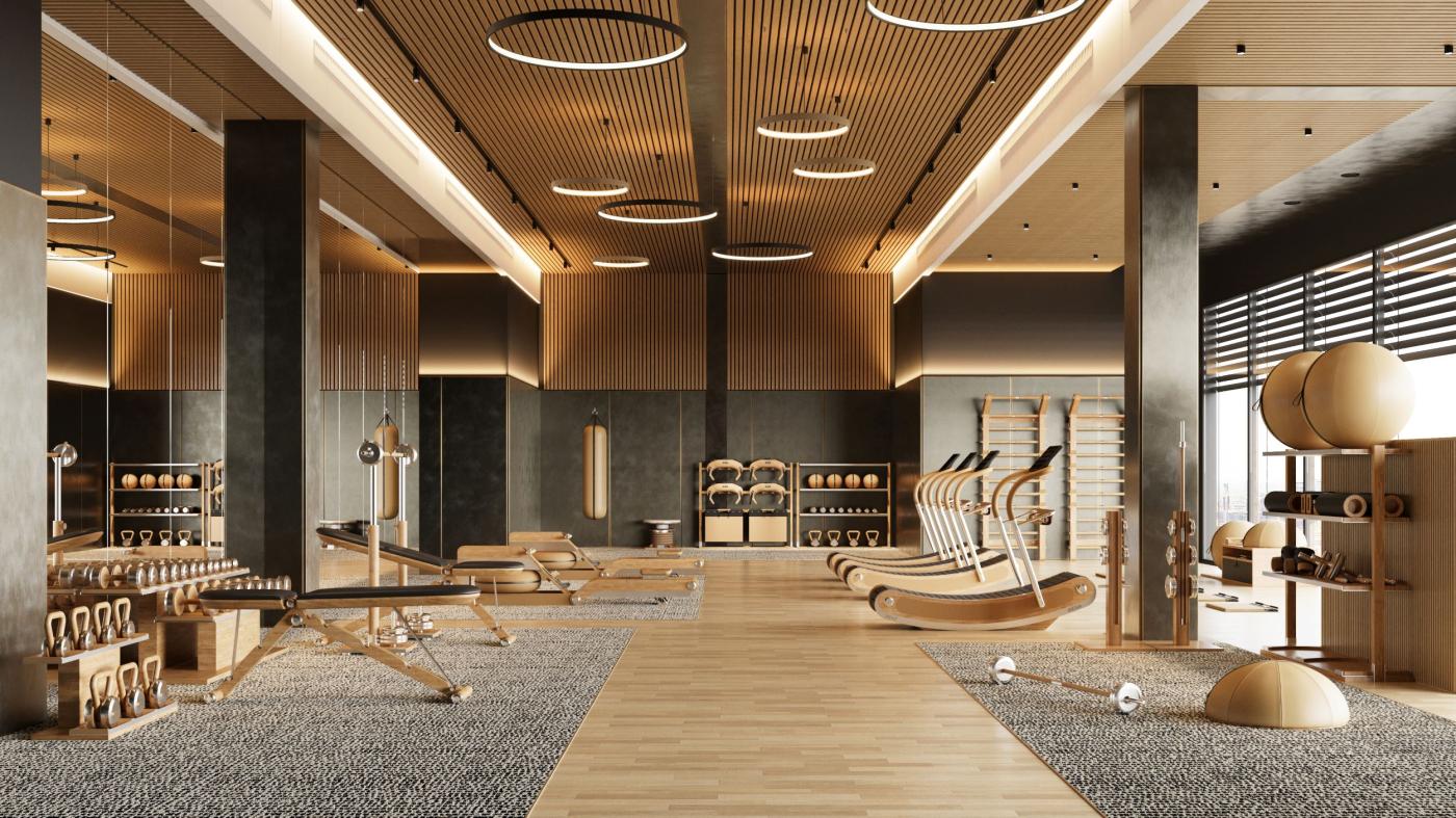 luxe fitnessruimte in hotel