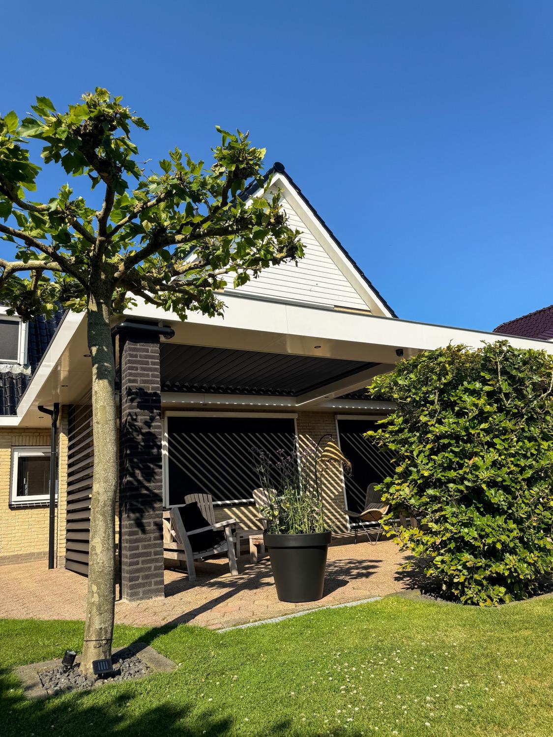 overdekt terras in tuin