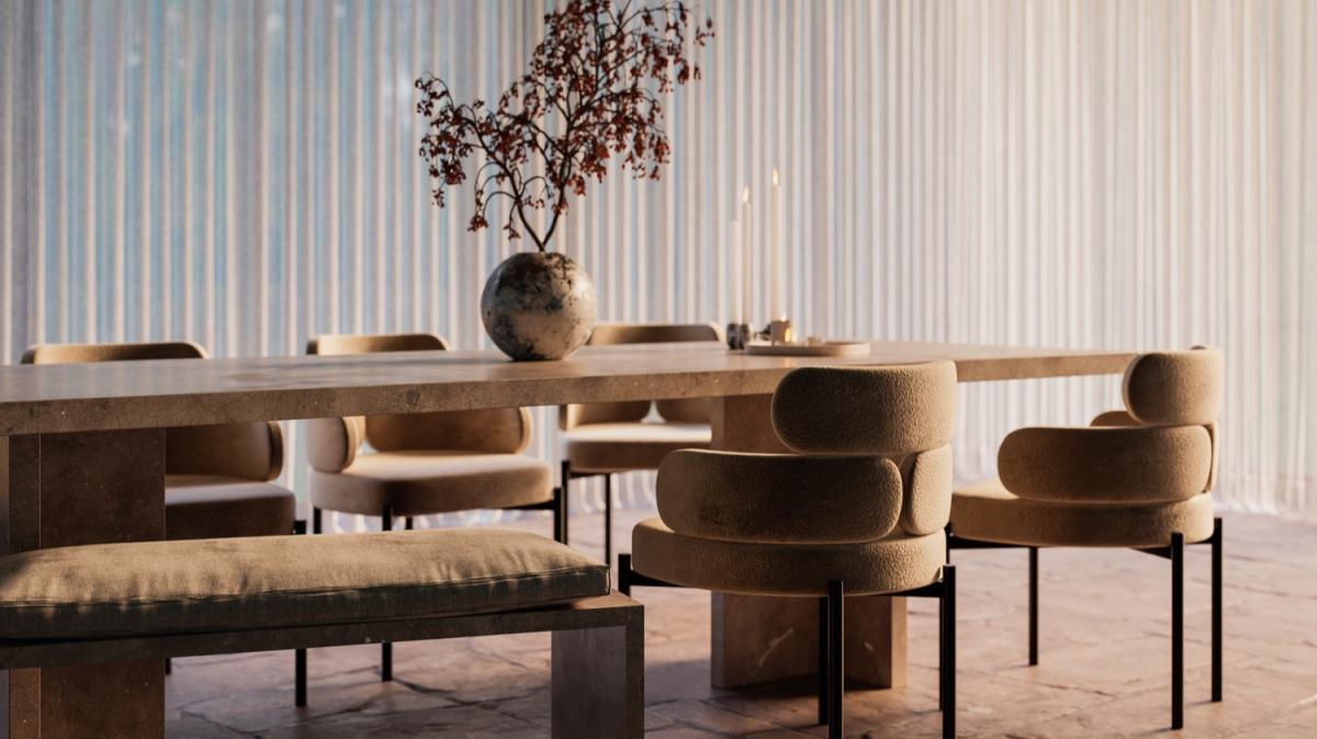 luxe eettafel met stoelen