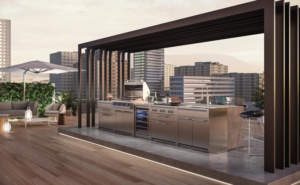 Luxe dakterras met exclusieve buitenkeuken