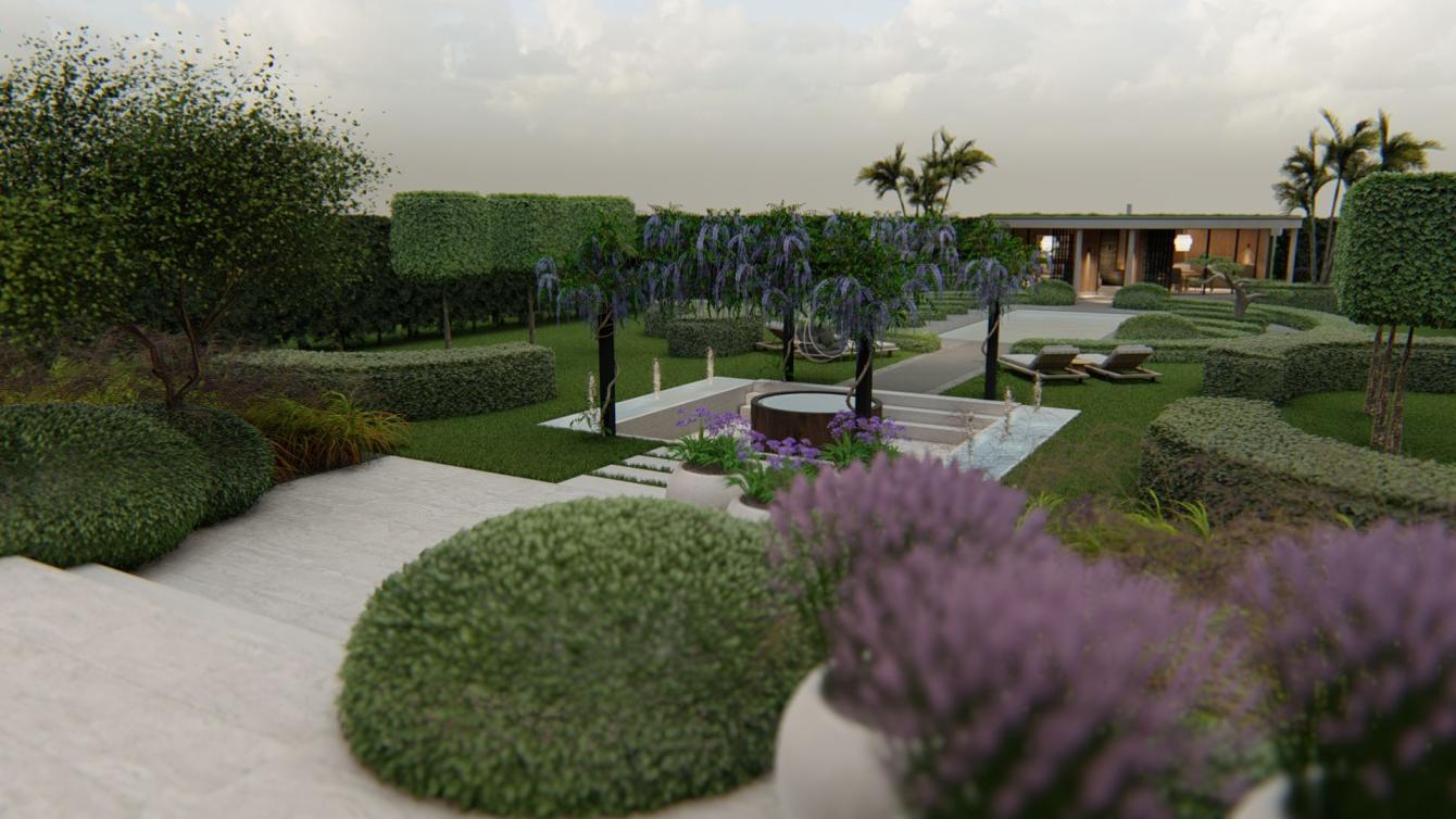 Luxe ibiza tuin