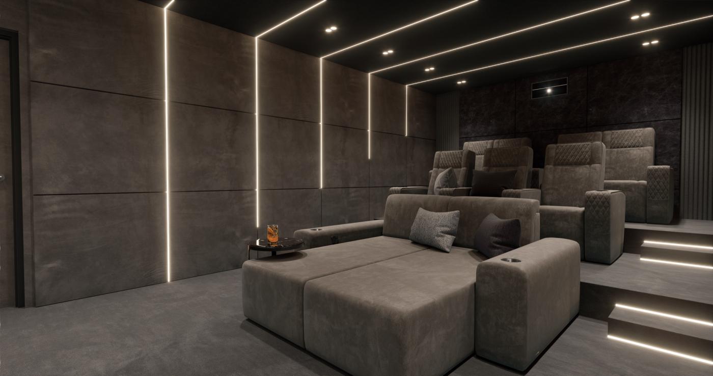 luxe interieur home cinema