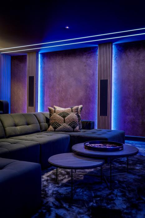 home cinema met design verlichting