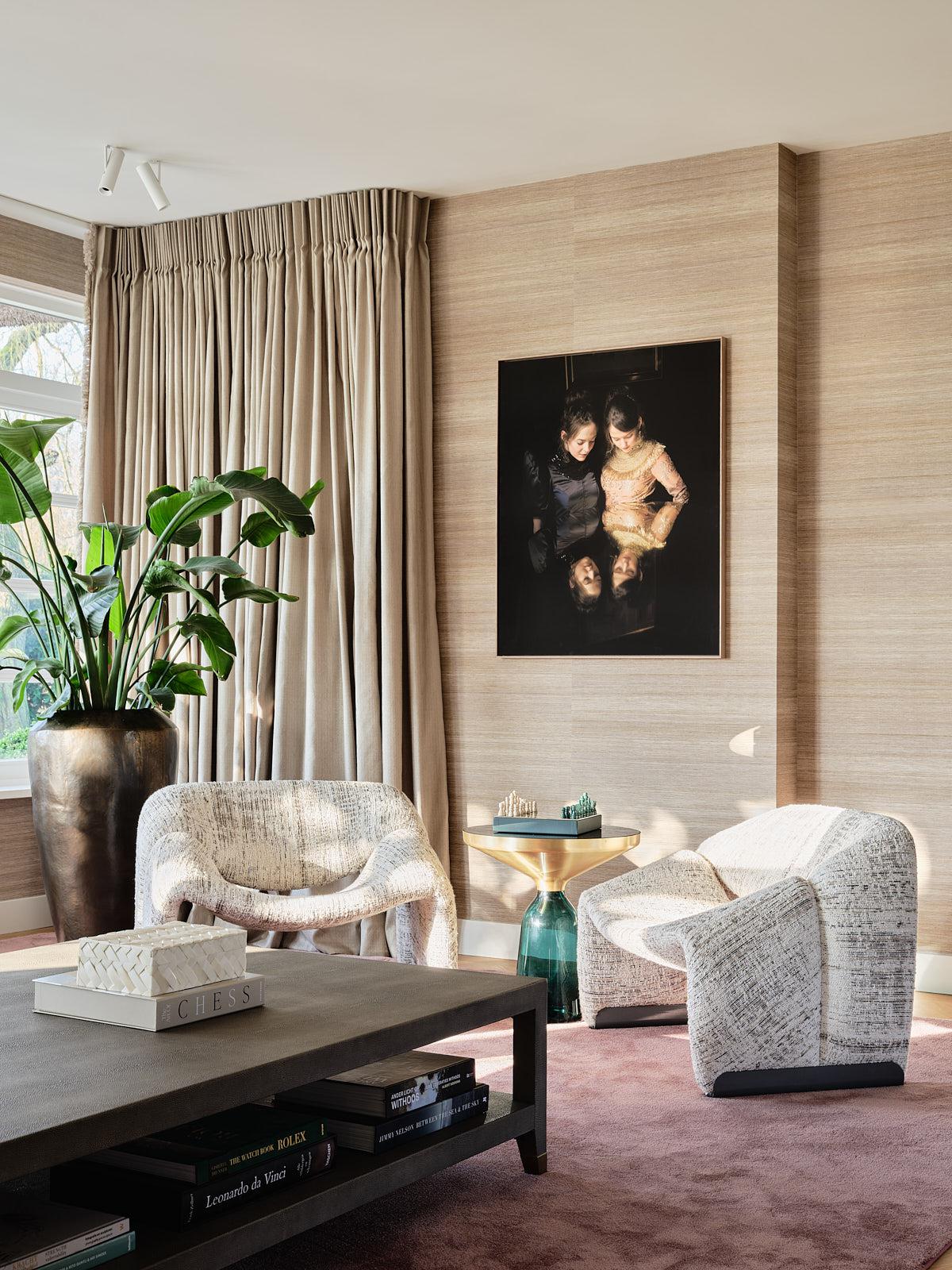 luxe woonkamer met kunst