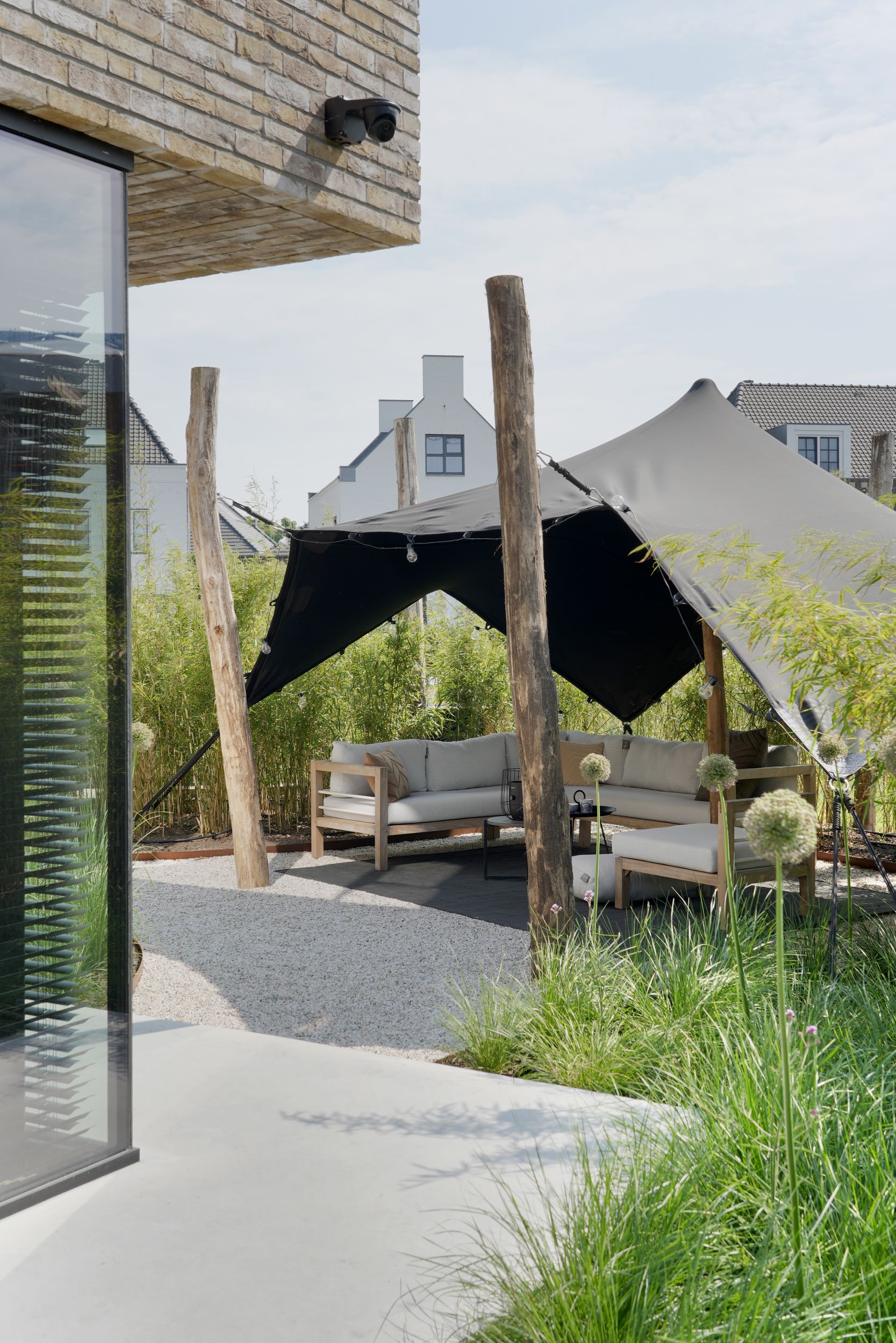 luxe tuin bij villa