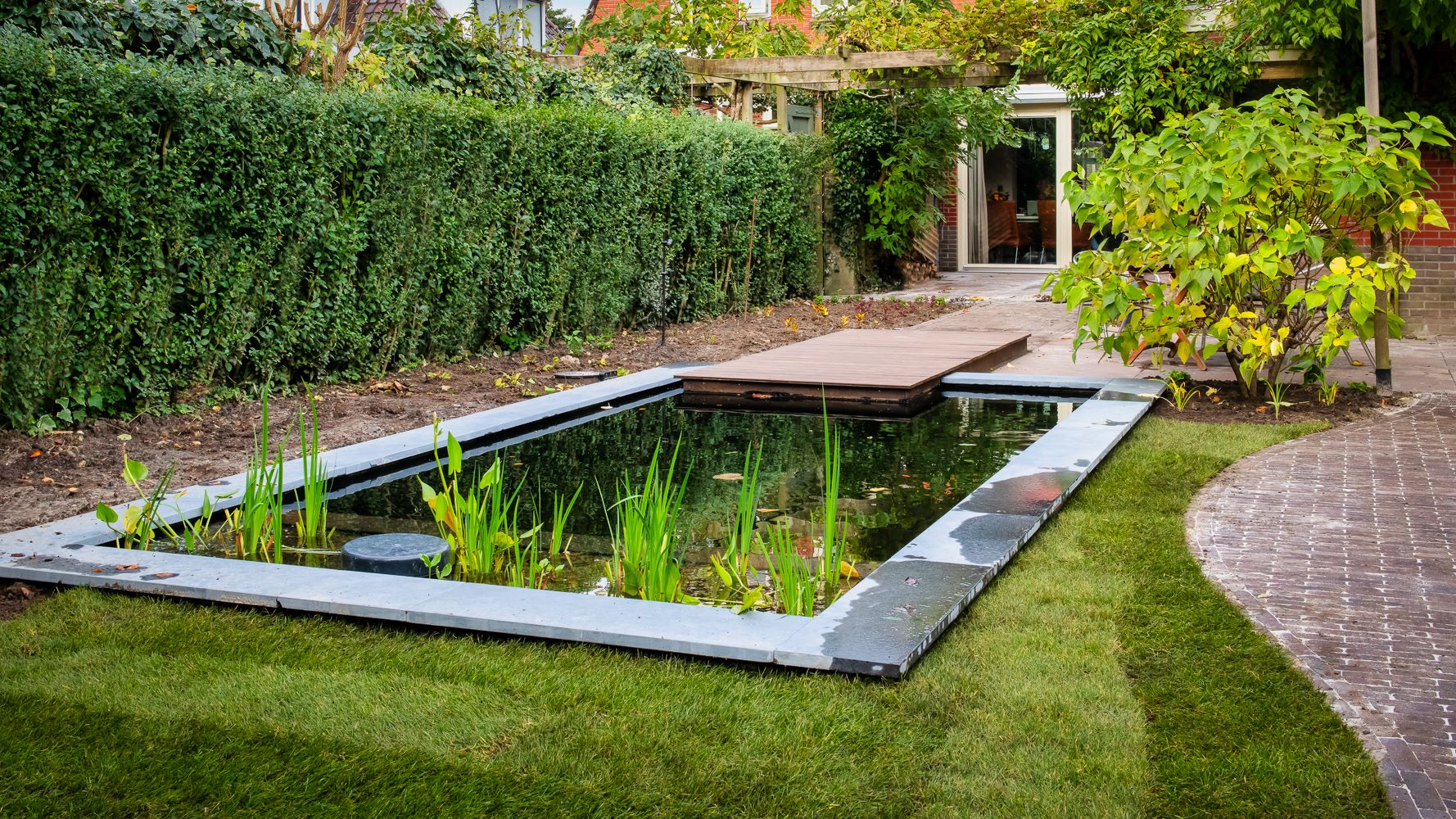 luxe zwemvijver in tuin